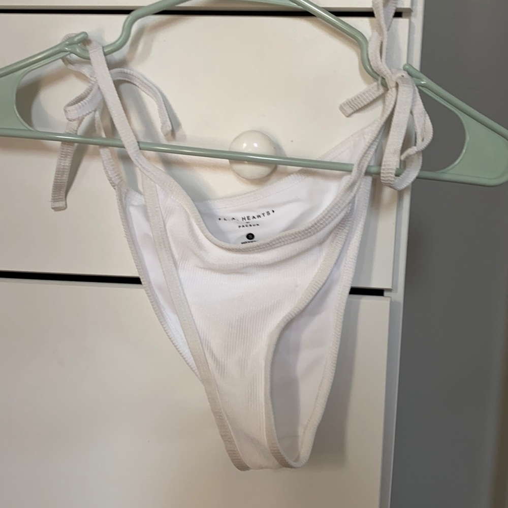 White bikini bottoms